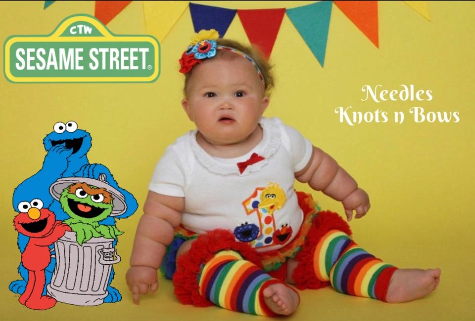 Girls Sesame Street Headband, Boutique, Elmo, Cookie Monster, Big Bird Headband - Image 4 of 4