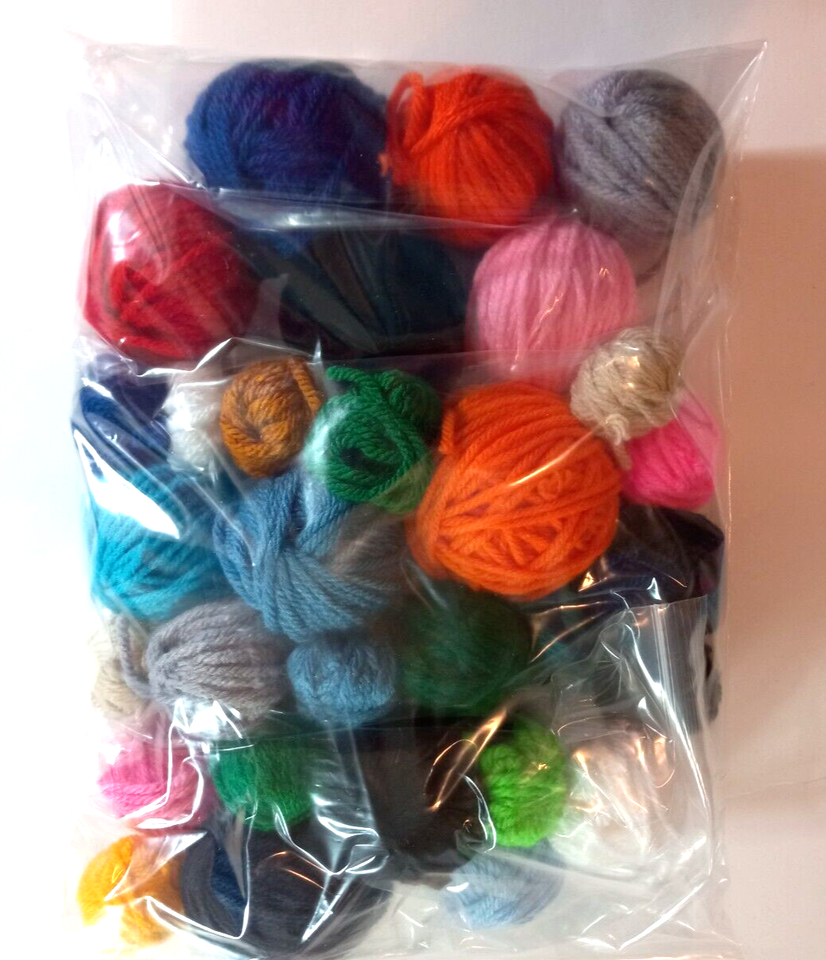 MYSTERY BALLS OF YARN, Remnant Yarns Neon Vari Solid Colors 100