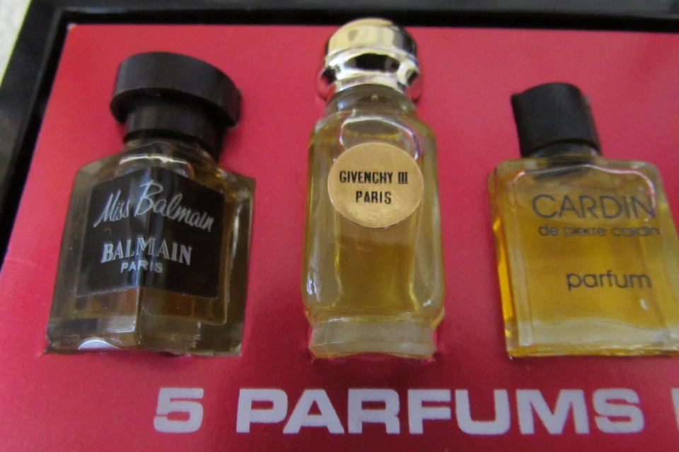 5 件 PARFUMS DE PARIS 迷你套装 - Balmain Givenchy Cardin Vivara Ma Griffe 全新带盒 — 第 4/4 张图片