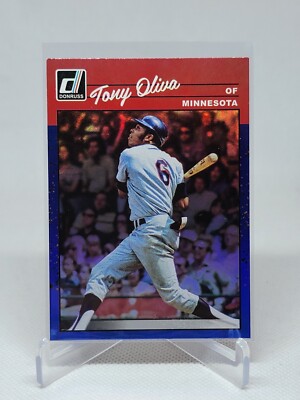 2023 Donruss Baseball Retro Base Holo Blue #287 Tony Oliva - Minnesota Twins E7B
