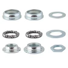 AMERICAN SUNLITE 1 PIECE 24tpi SILVER 68mm BOTTOM BRACKET CUP SET w/ bearings