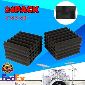 24-Pack-Acoustic-Foam-12-034-X12-034-X2-034-Panel-Wedge-Studio-Soundproofing-Sponge-Tiles