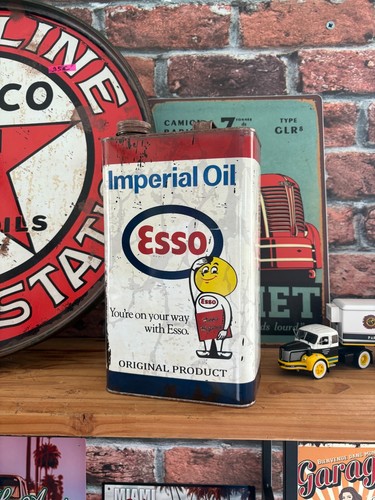 5L Vintage Esso Kanister Öl Deko Deko Garage Vintage Sammlung Pub USA - Bild 3 von 3