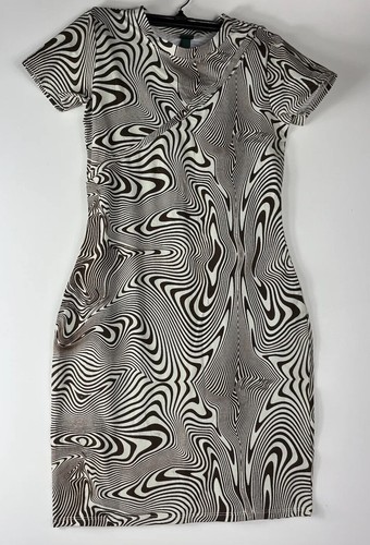 Wild Fable Women’s Brown Stripe Pattern Dress Size XS New With Tags - Picture 3 of 10