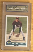 1992 Classic Draft Picks Derek Jeter Minor League Rookie (RC) #6 Graded USA 8.5