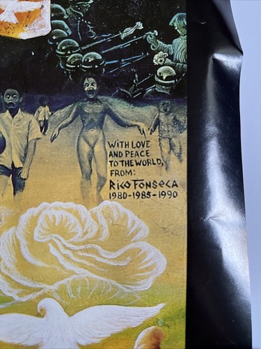 PÓSTER VINTAGE "Niño Flor" Rico Fonseca 1990 Por Paz en la Tierra Hippies - Imagen 9 de 12