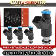 Set of 4 Fuel Injector for Chevrolet Aveo Aveo5 2007-2008 L4 1.6L Gas 96487553