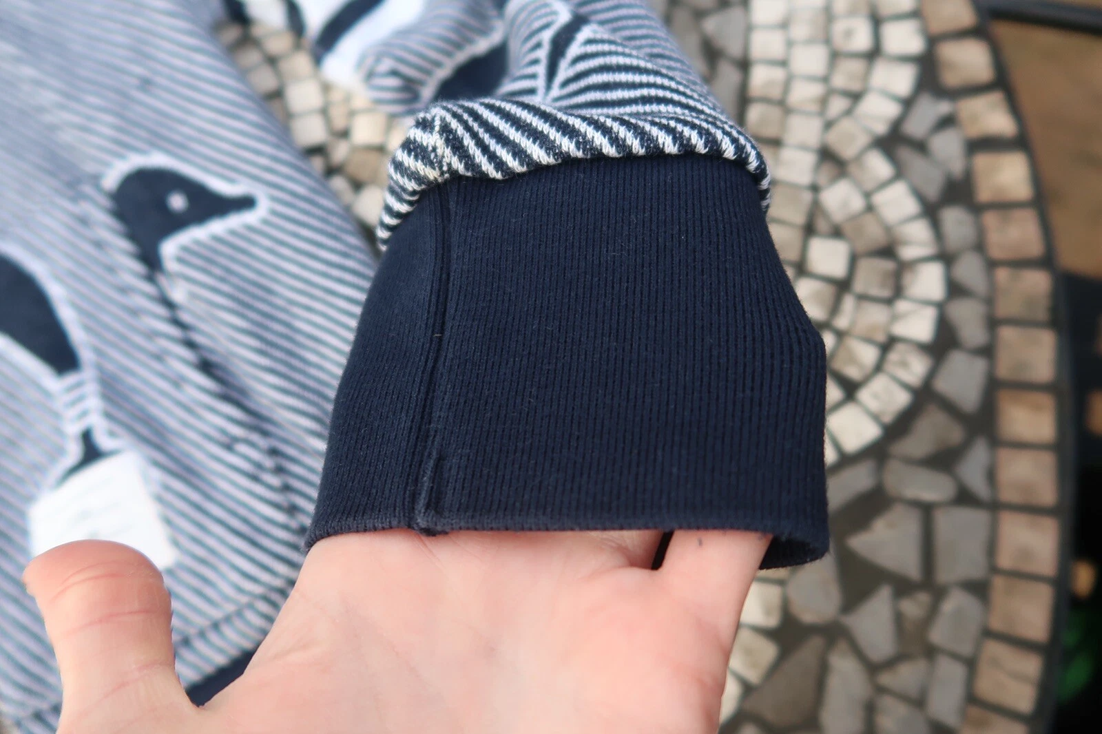 Thom Browne Dolphin Felpa con Cappuccio Maglione Zip Blu Navy Taglia 1