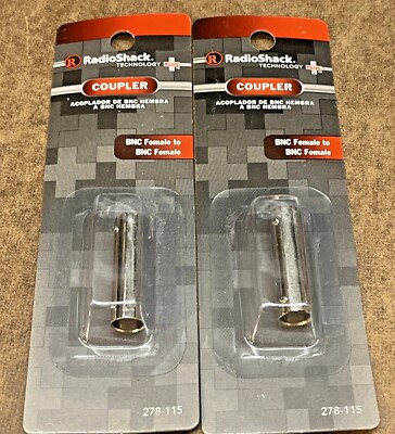 RadioShack BNC Female to BNC Female Coupler 278-115  Lot of 2      (U)
