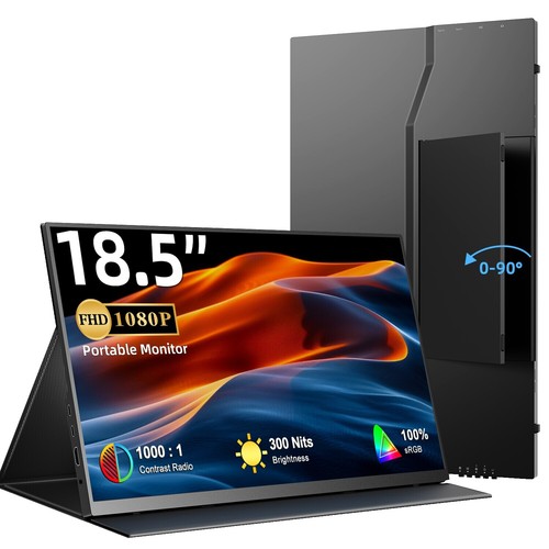 G-STORY Portable monitor 17.3' inch 1080p 120Hz HDMI and USB-C