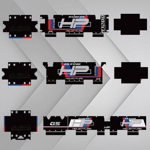 For 2004\2019 BMW R1200GS ADV HP Tail Top Side Box Protector Cover Decal Sticker - Picture 3 of 7