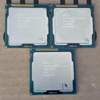 Lot of 3 of Xeon Processors, (2) are E3-1220 V2 and (1) is E3-1230 V2