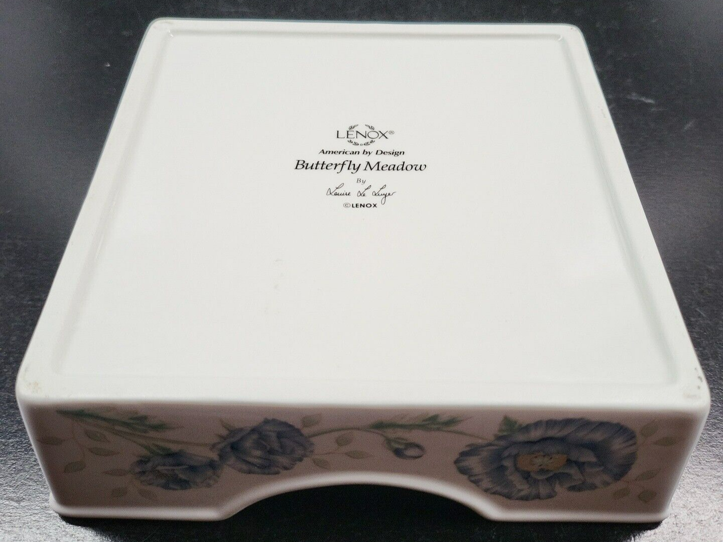 Lenox Butterfly Meadow Napkin Holder Louise De Luyer Botanical Insects