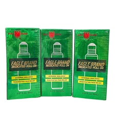 [pack of 3] Eagle Brand Medicated Oil Roll On 8ml- Dau Xanh Con O