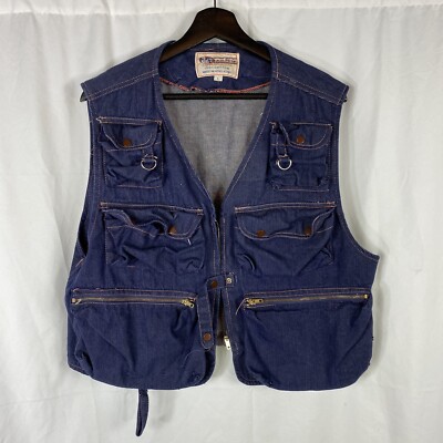 Vintage 1960s Stan Hui Denim Fishing Vest | eBay