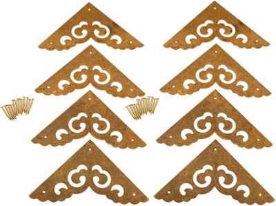 8Pcs 2.5'' Brass Flat Corners Bracket for Box Cabinet Decorative Furniture Hardwa