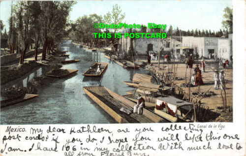 R347591 Mexico. Canal de la Viga. Postcard. 1904 - Afbeelding 1 van 2