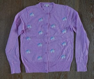 Crewcuts Jcrew Girls Unicorn Cardigan Sweater Size 12 EUC