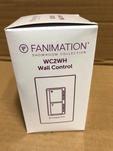 Fanimation WC2 White 3 Speed Fan & Light Wall Control - Picture 5 of 7
