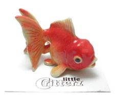 ➸ LITTLE CRITTERZ Aquatic Marine Life Miniature Figurine Gold Fish Fancy