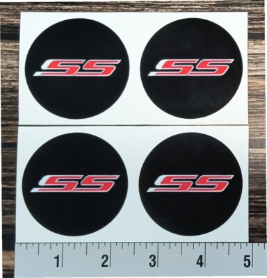 Chevrolet SS Super Sport newer Rim Wheel Center Cap Sticker Decal - Made in USA!