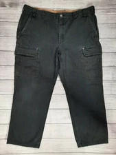 Duluth Trading Co Pants Men's 46x34 (44x30) Black Canvas Work Cargo P1M