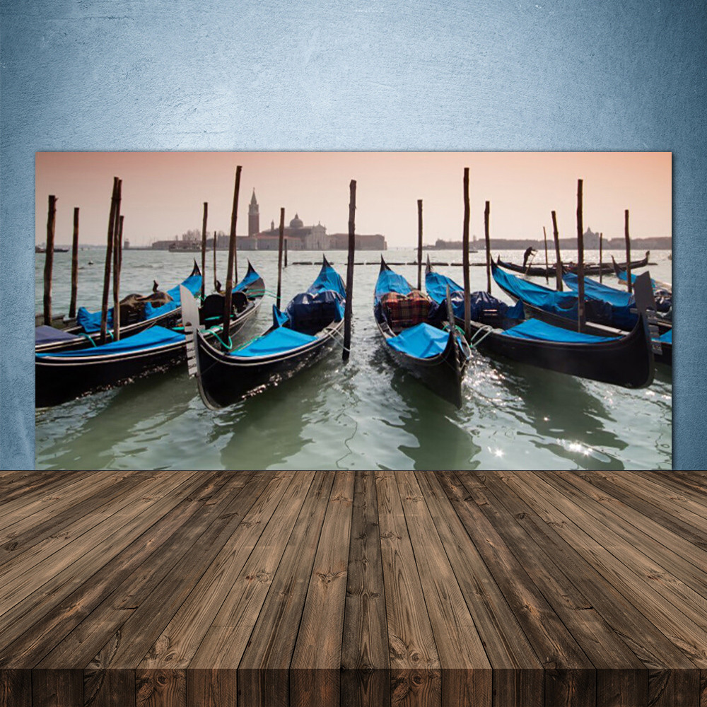 Crédence en verre 140x70 cm protège-mur étanche motif bateaux