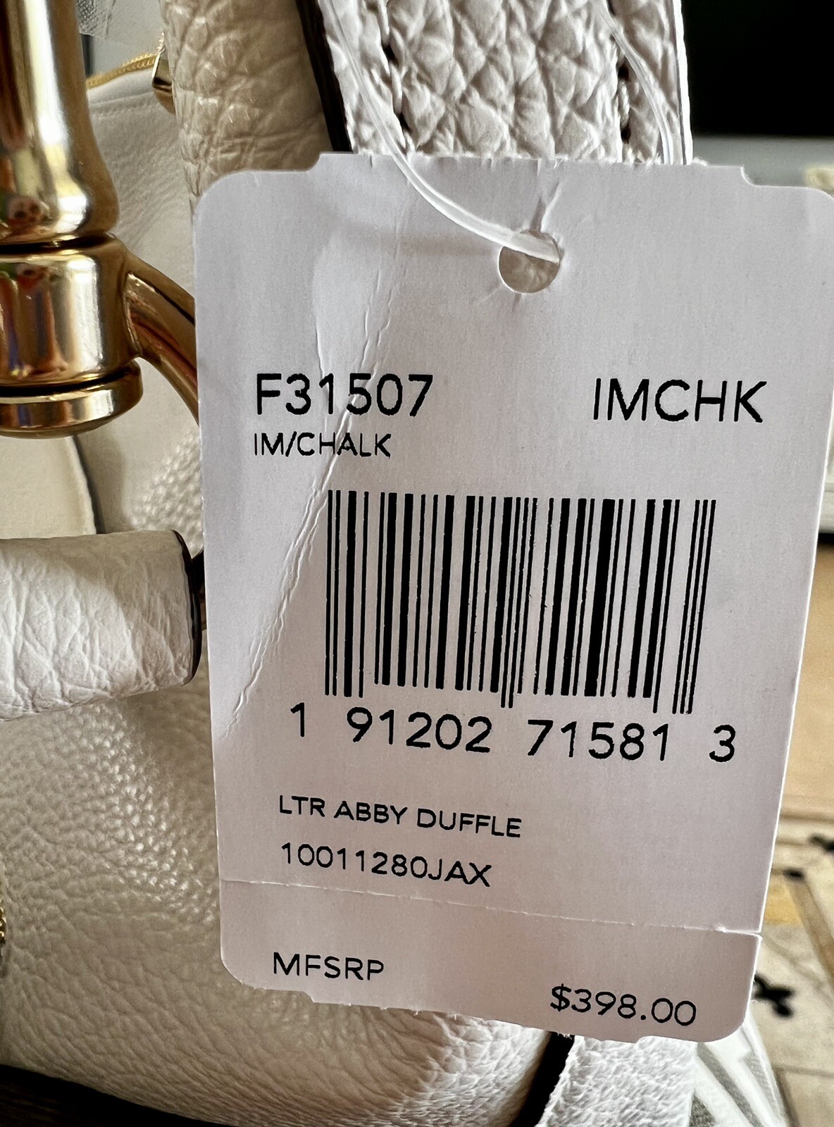 Coach F31507 Abby Duffle Chalk Soft Pebbled Leather Convertible Shoulder Bag New eBay