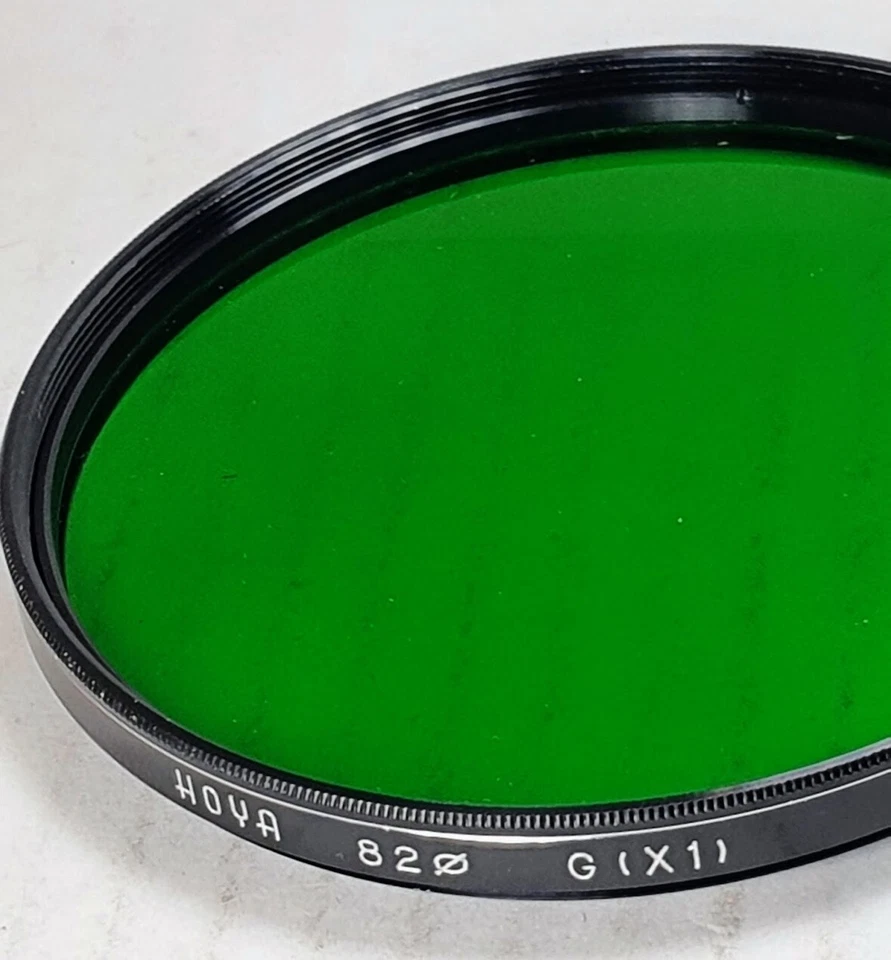 Hoya 82mm Green  X1 X-1 Glass Lens Filter Japan 82 mm G (X1) E-82 Black & White - Image 3 of 4