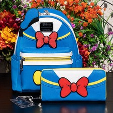 NWT Loungefly Disney Donald Duck Cosplay Mini Backpack & Wallet Set *New w Tags*