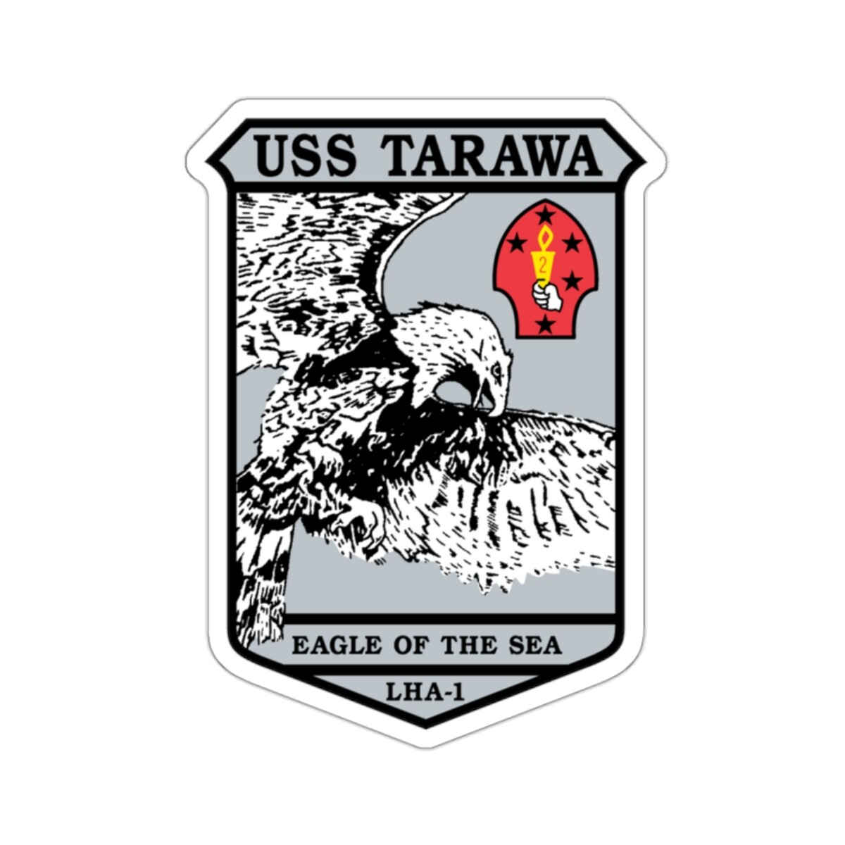 USS Tarawa LHA 1 BIN 1224 (U.S. Navy) STICKER Vinyl Die-Cut Decal