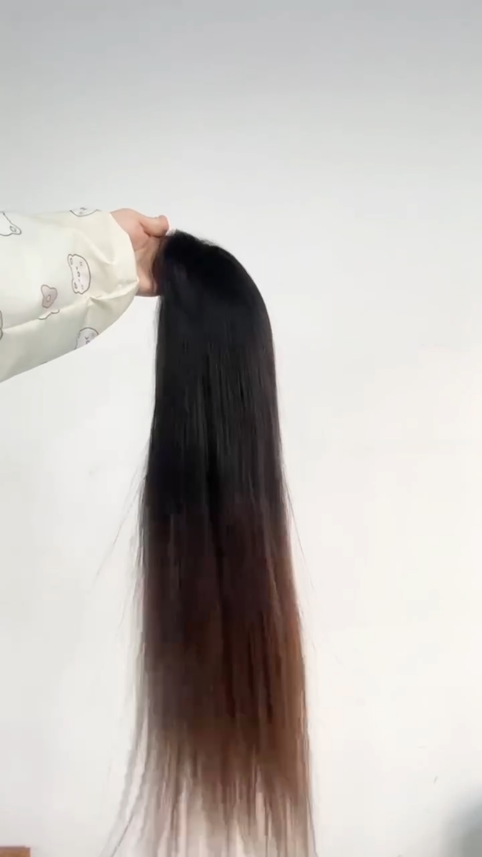 New! 18” Straight Top Quality Human Hair Silk Base Closure Wig, Ombre Balayage Silk Base Closure – Virgin Hair & Beauty, The Best  main image 2
