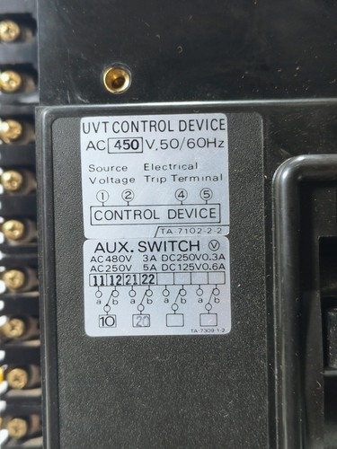 Terasaki AME-3 LUFTSCHUTZSCHALTER MOTOR BETRIEBEN 154A 3 POLIG 100-115V KOSTENLOSER VERSAND - Bild 4 von 21