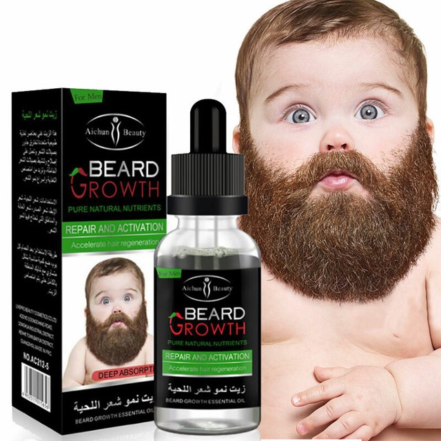 Aceite De Barba Balsamo De Bigote para Cara Crecimiento Rapido De Pelo eBay