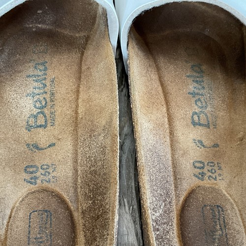 Sandalias Betula para mujer reggae blancas Birkenstock talla 40-9N plantilla suave EE. UU. - Imagen 19 de 19