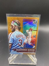 BRYCE HARPER 2022 PANINI DONRUSS BASEBALL DIAMOND KINGS ORANGE FOIL PARALLEL #17