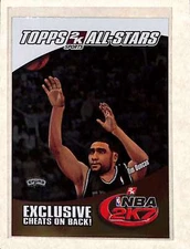 2006 Topps 2K Sports #6 Tim Duncan Insert NM