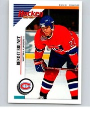 1993-94 Panini Stickers Hockey  #20 Benoit Brunet  Montreal Canadiens V83215