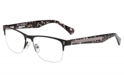 John Varvatos Eyeglasses JV V181 Black 54mm Semi-Rimless - Made in Japan