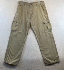 Wrangler Cargo Pants Men 34x30 Khaki Relaxed Utility Casual Workwear