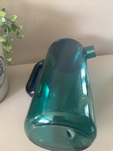 Vintage GUZZINI ITALY Green Pitcher Green Blue Yellow Lid Acrylic? Mid Century - Picture 8 of 10