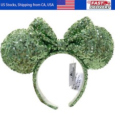 Mickey Green Sequin Bow Exclusive Disney's Rare Minnie Mouse Ears Headband