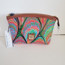 Estuche de cosméticos Dooney&Bourke Plumas rojo nuevo