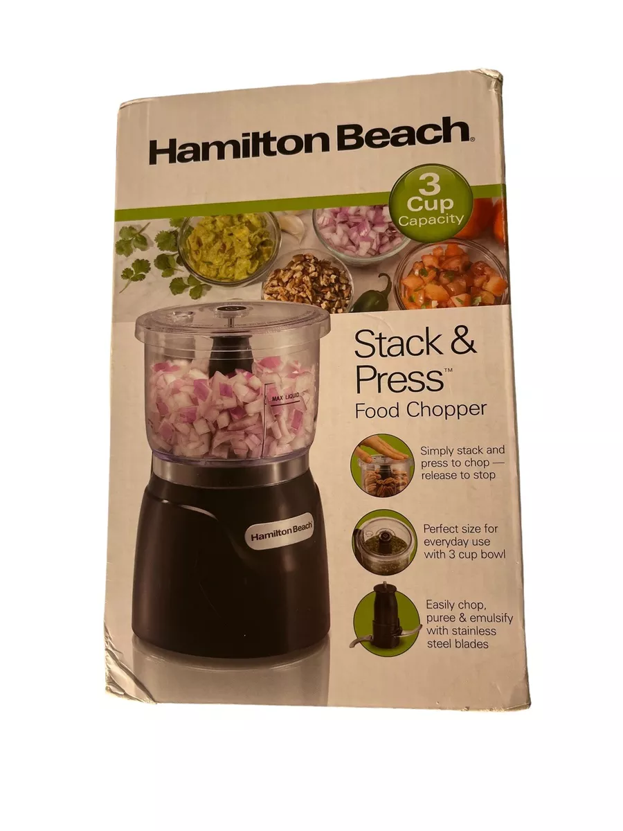Hamilton Beach 3 Cup Mini Food Processor Vegetable Chopper w/ Cord Storage