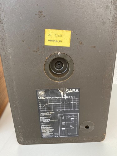 SABA 2 Boxen Lautsprecher Modell 40L TEAK - super Klang - klasse Zustand VINTAGE - Afbeelding 17 van 24
