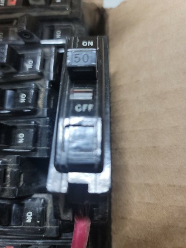 1 QO150 Quadrato D 1polo 50amp 120/240V Interruttore Plug-In Vecchio Tipo Tutto Nero - Foto 3 di 3