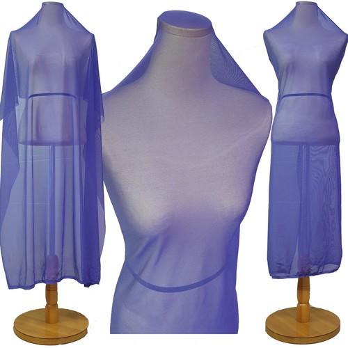 Soft Power Mesh Tulle 4-way Spandex stretch Fabric Sheer Net Dresses Bridal 44"w - Picture 326 of 628