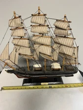 Cutty Sark 1869 Replica Model Wooden Ship 20" Long  18” Tall