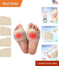 Ball of Foot Cushions - 4 Pcs Metatarsal Pads for Diabetic and Neuroma Relief