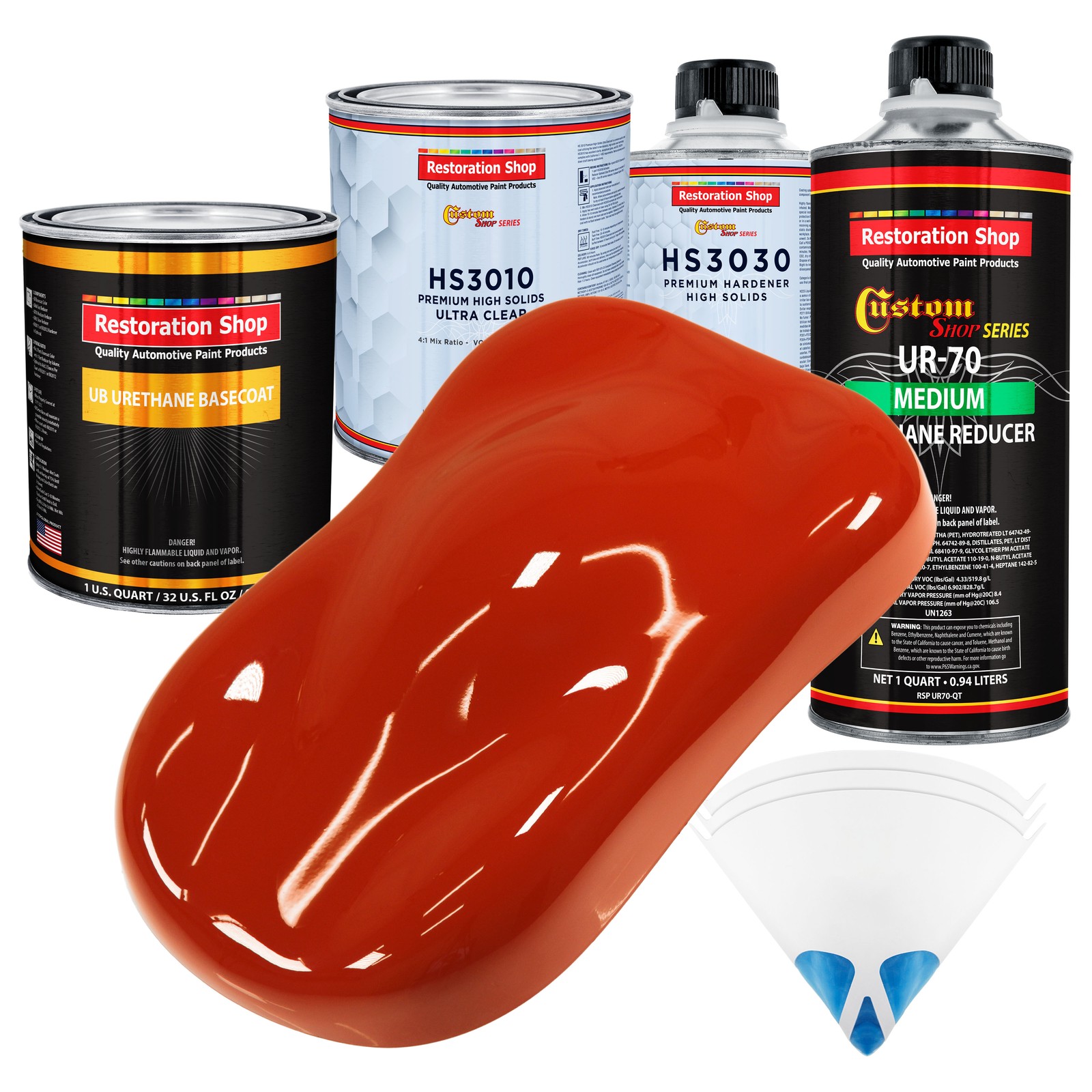 Hot Rod Red Premium Urethane Basecoat Clearcoat Auto Paint Kit